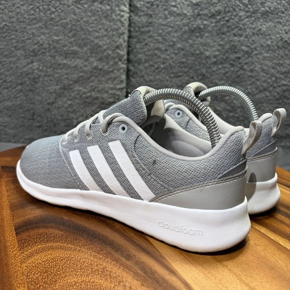 Adidas Cloudfoam Grey White Womens Running Sneakers FY8312 Size 8